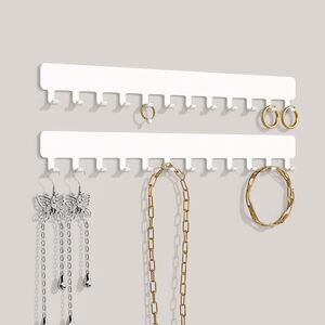 Necklace Holder - Hanging Jewelry Organizer, Self-Adhesive, Wall Mount